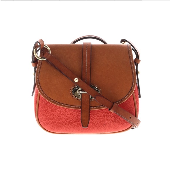 Dooney & Bourke Handbags - Dooney & Bourke Leather Classic Red and Brown Satchel
